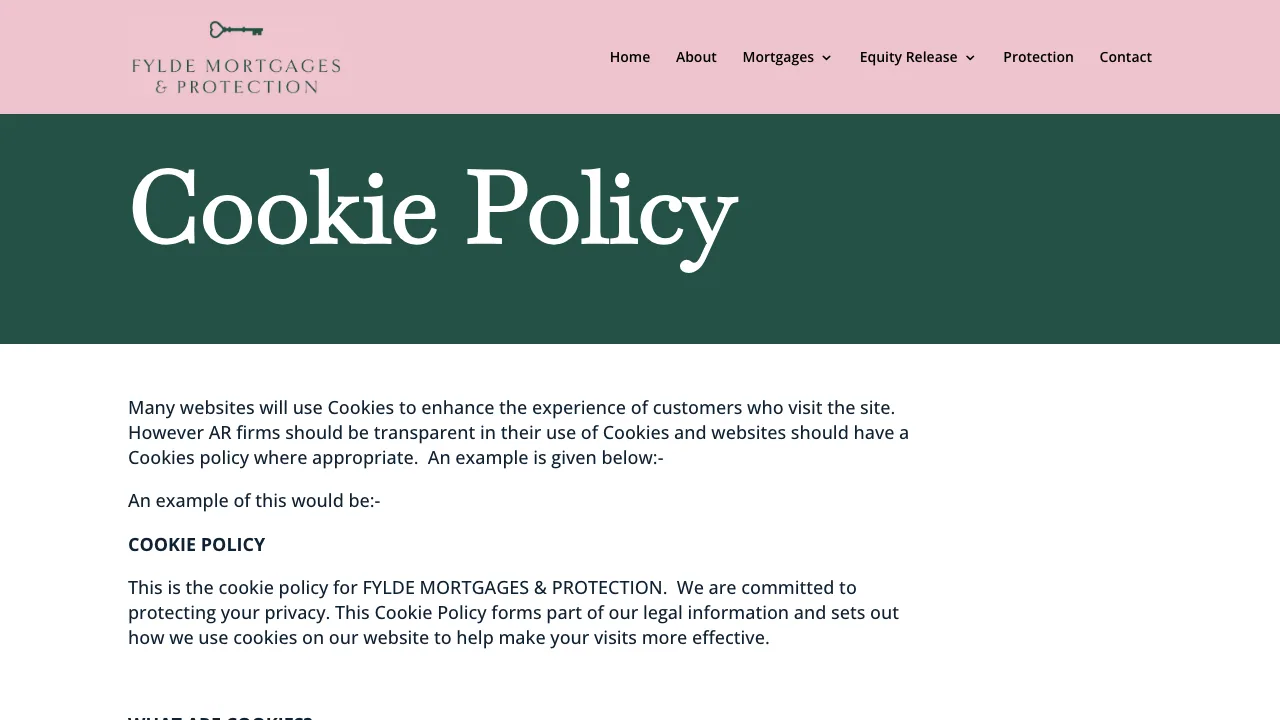Fylde Mortgages and Protection website preview