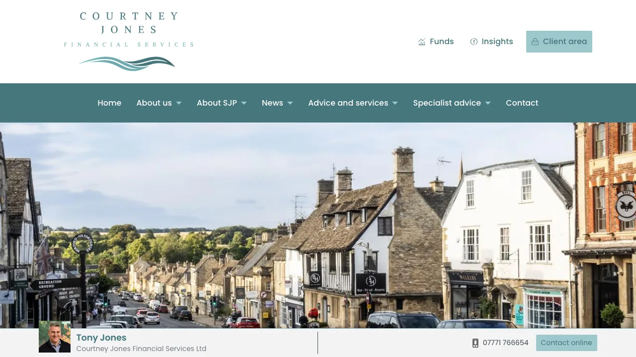Courtney Jones Financial Services website preview