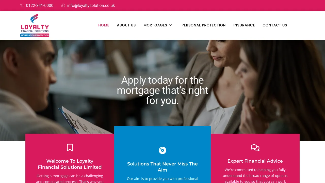 Loyalty Financial Solutions website preview