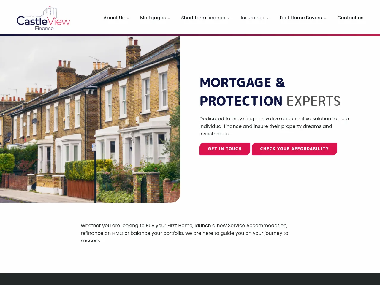 Castle View Finance website preview