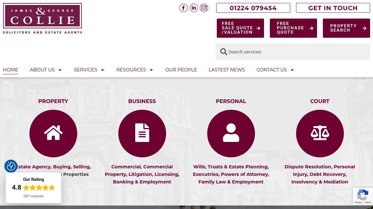 James & George Collie website preview