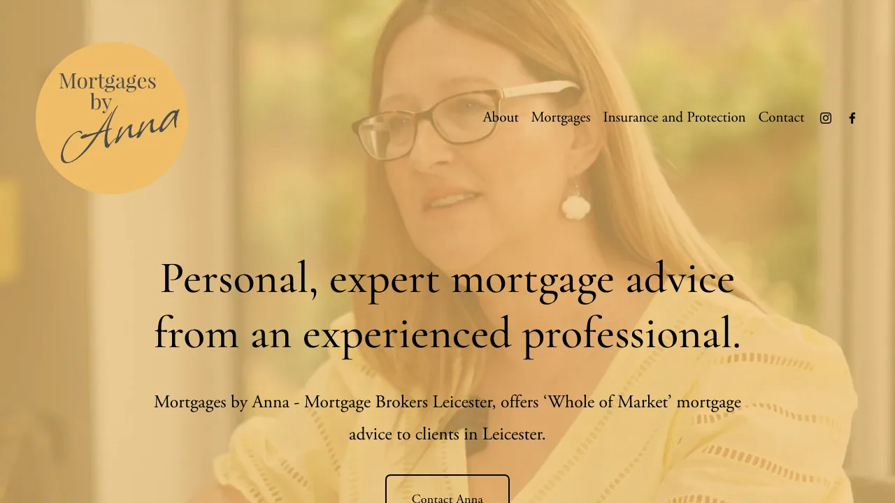 Mortgages by Anna website preview