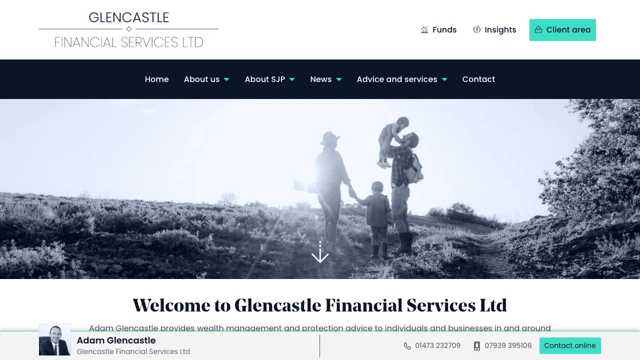 Glencastle Financial Services Ltd website preview