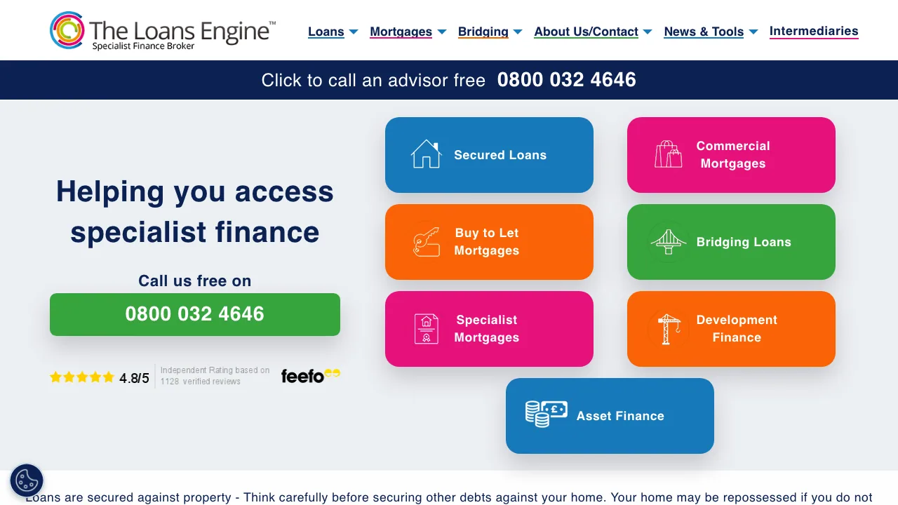 The Loans Engine website preview