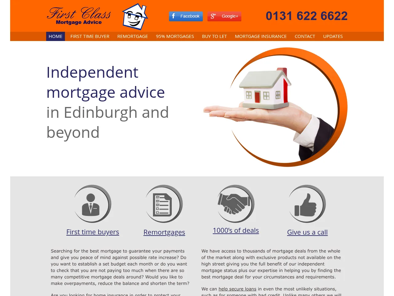 First Class Mortgage Advice website preview