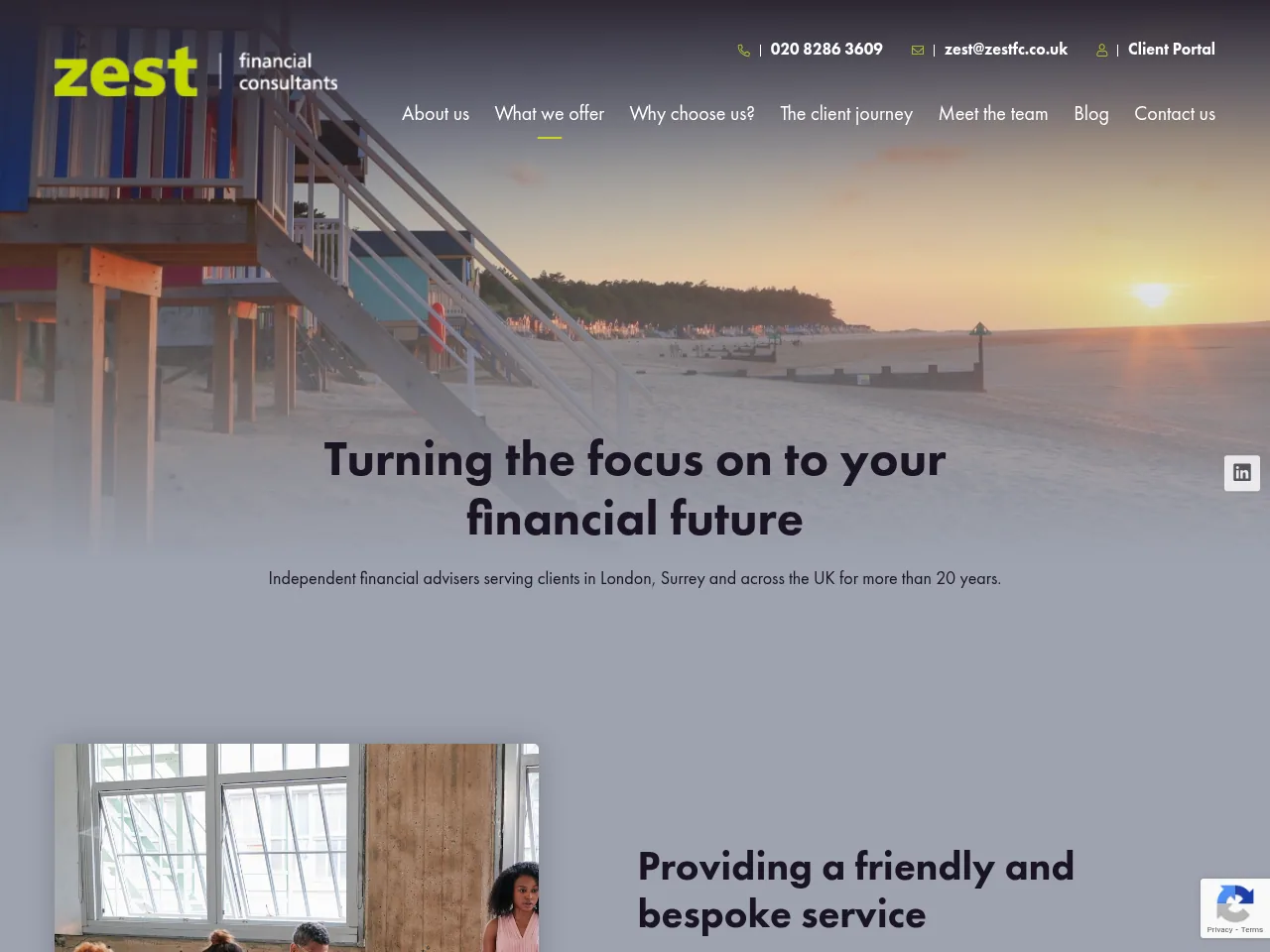 Zest Financial Consultants website preview