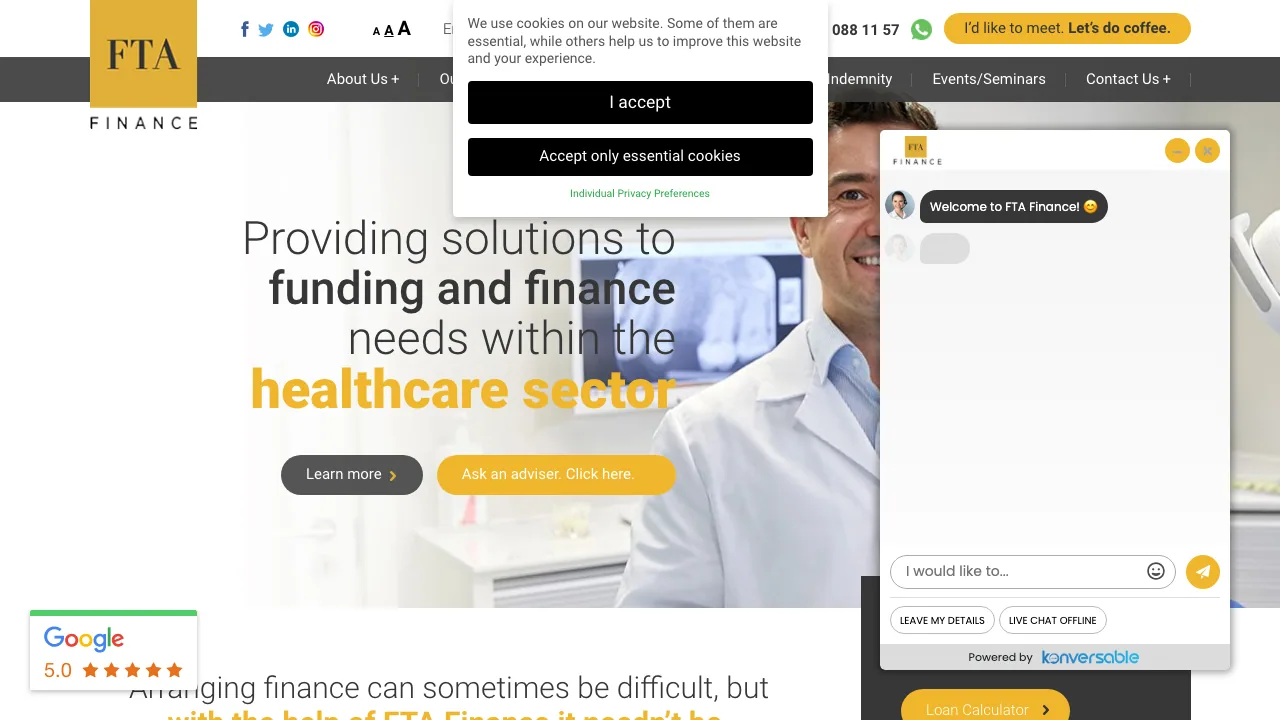 FTA Finance website preview