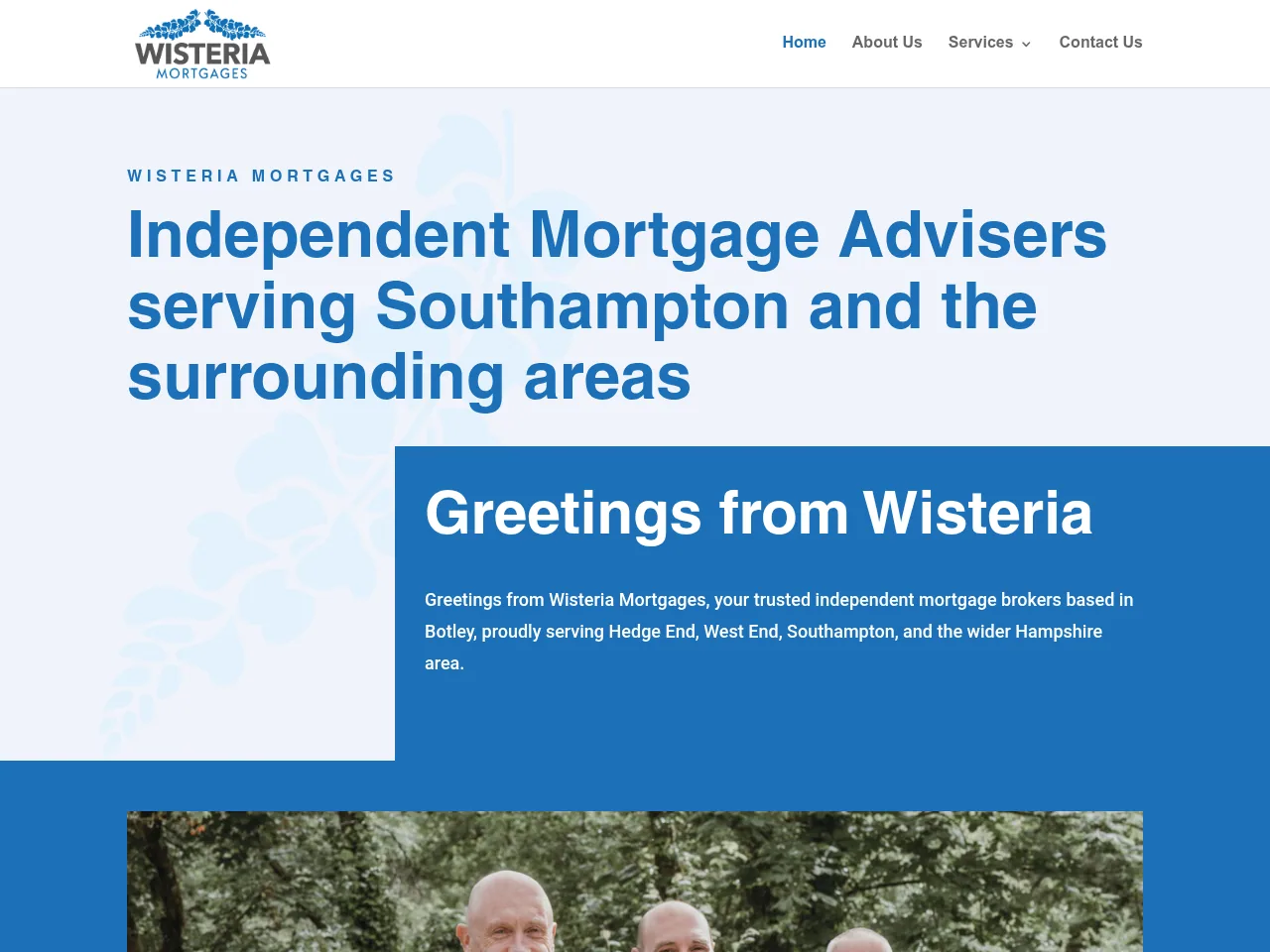 Wisteria Mortgages website preview
