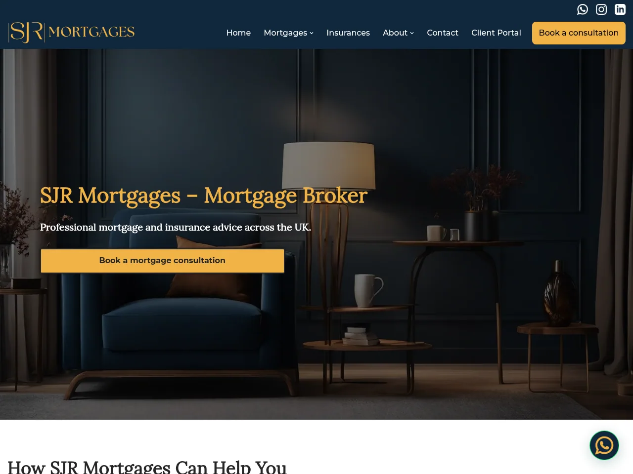 SJR Mortgages website preview