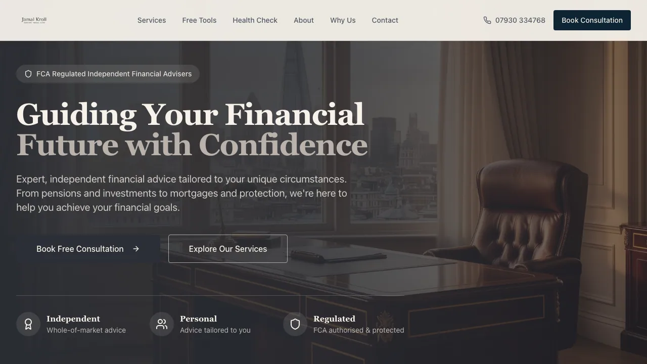 One Dome Mortgages - Jamal Kroll website preview