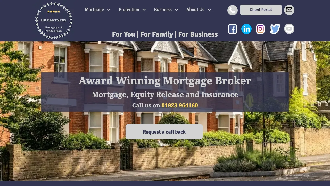 HB Partners Mortgage & Protection website preview
