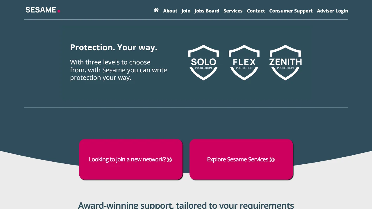 Sesame Services Ltd website preview