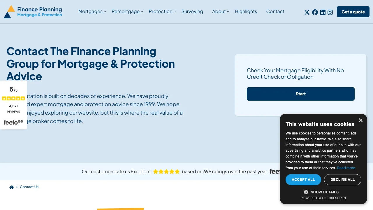 The Finance Planning Group website preview