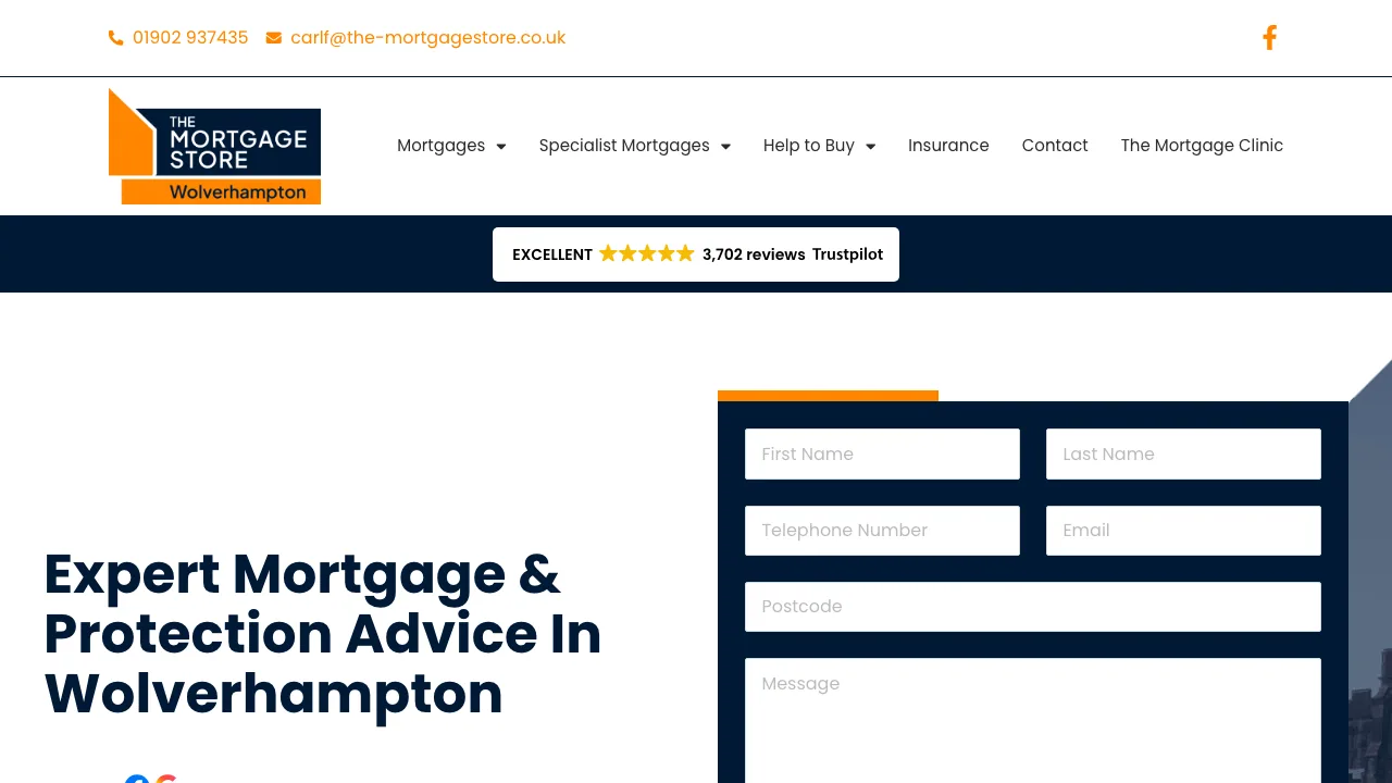 The Mortgage Store Wolverhampton website preview