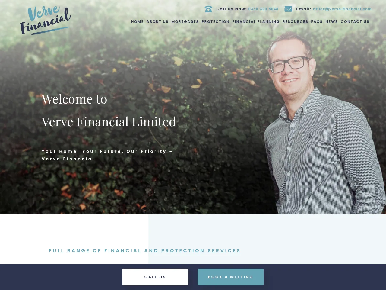 Verve Financial website preview