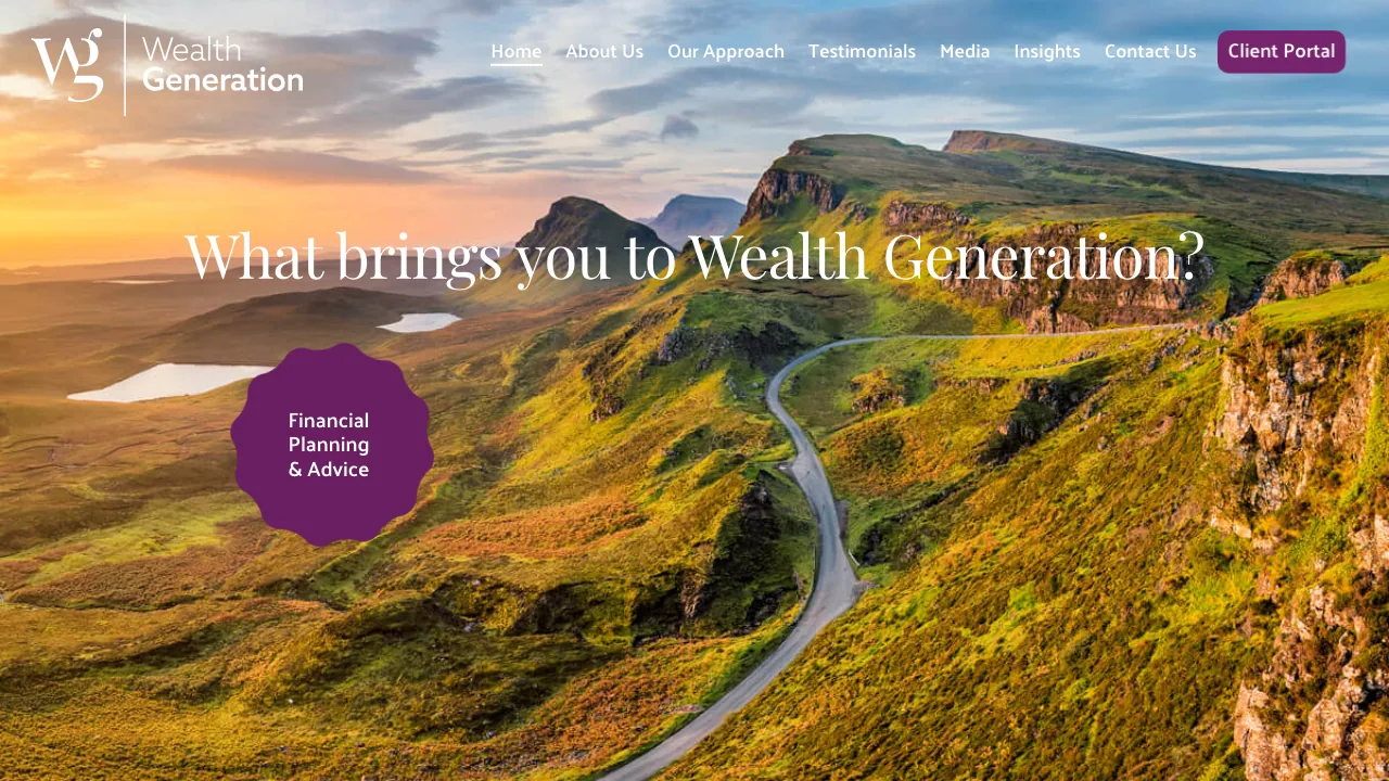 Wealth Generation LLP website preview