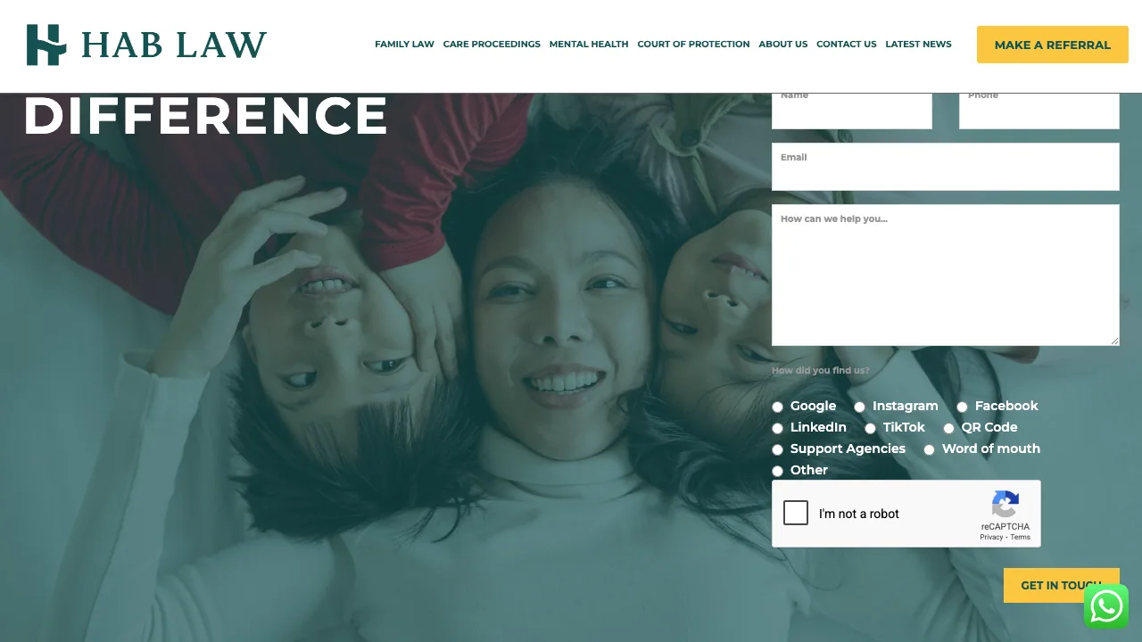 HAB Law website preview