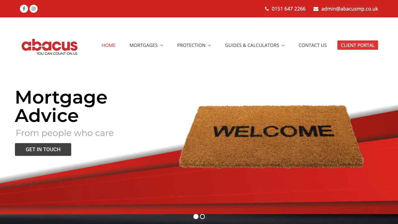 Abacus Mortgage & Protection Advice website preview