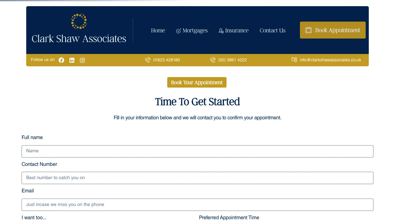 Clark Shaw Associates website preview