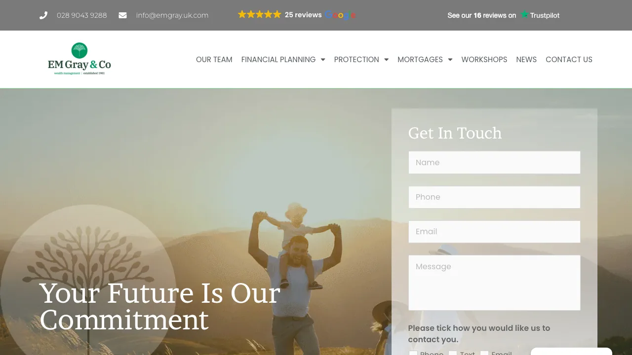 E M Gray & Co website preview