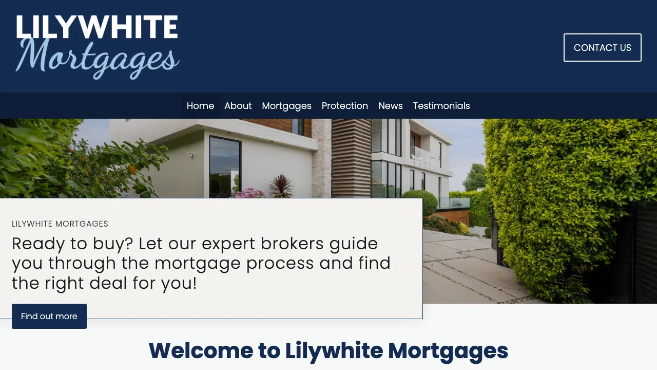 Lilywhite Mortgages Ltd website preview