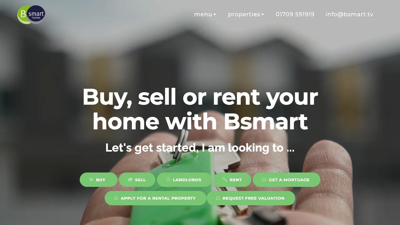 Bsmart Homes website preview