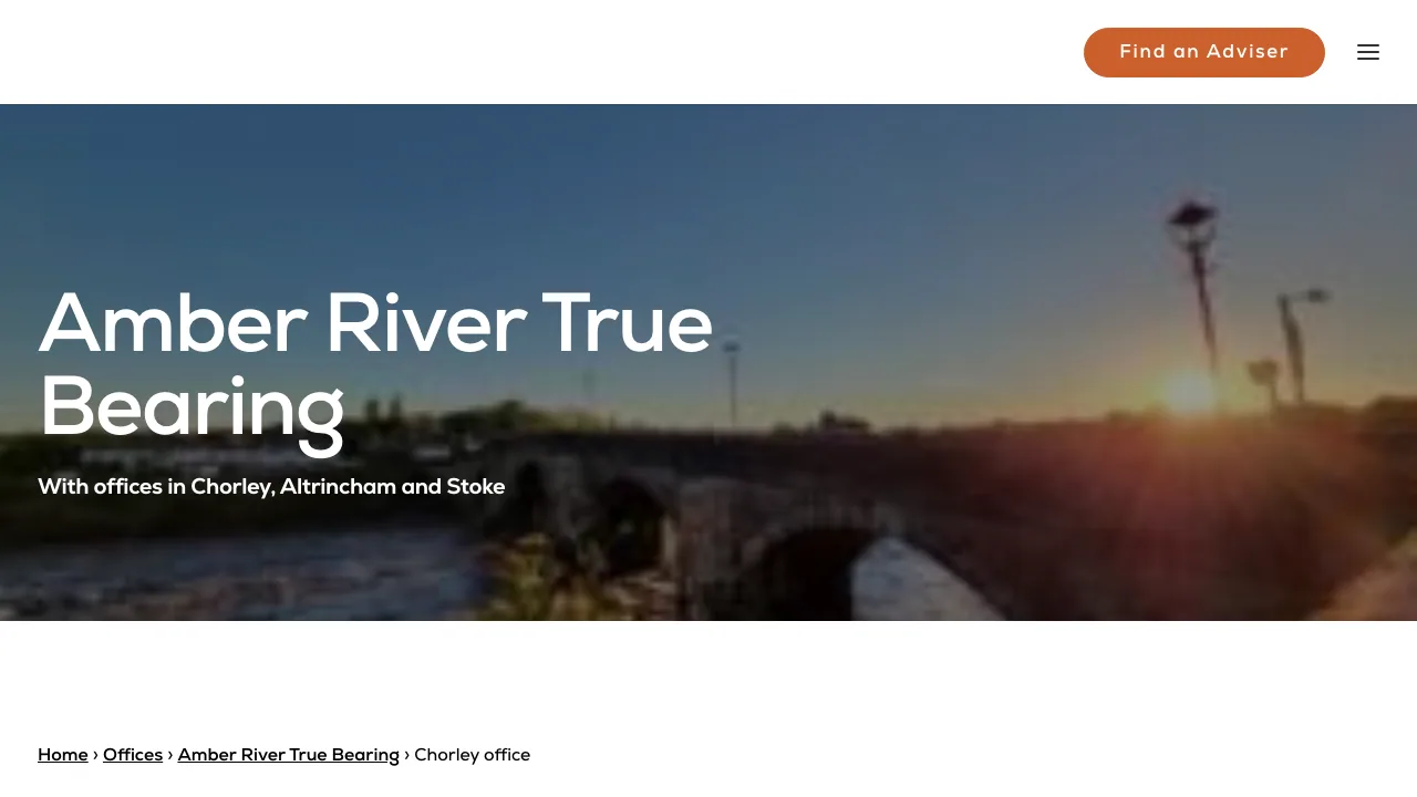 Amber River True Bearing (Stoke) website preview