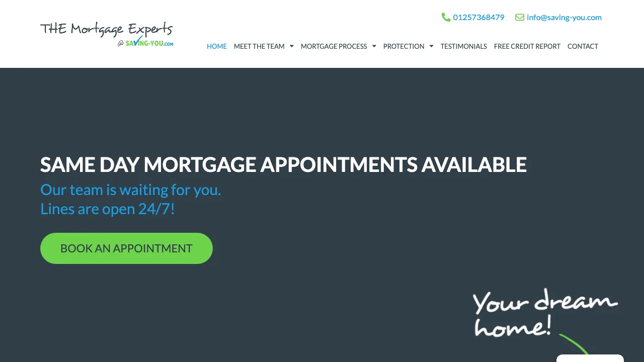 THE Mortgage Experts @ Saving-You.com website preview