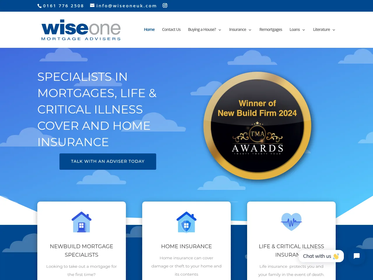 WISEONE website preview