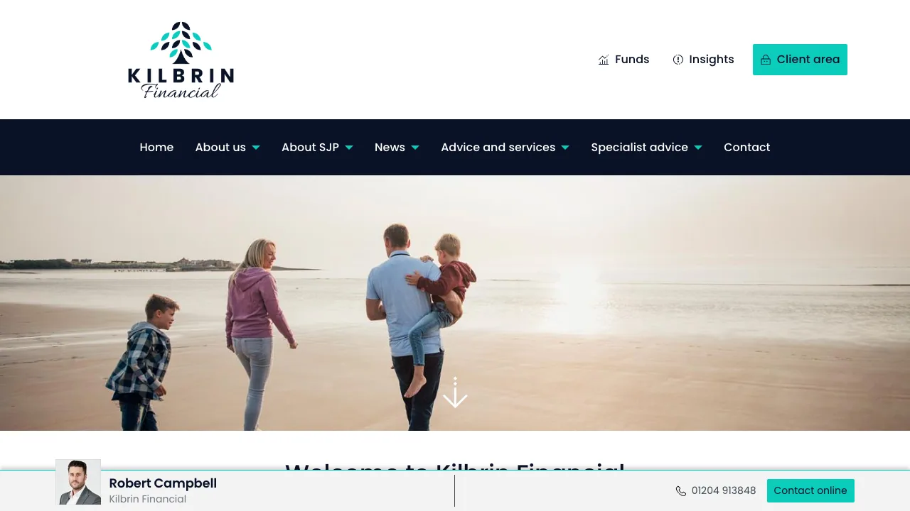 Kilbrin Financial website preview