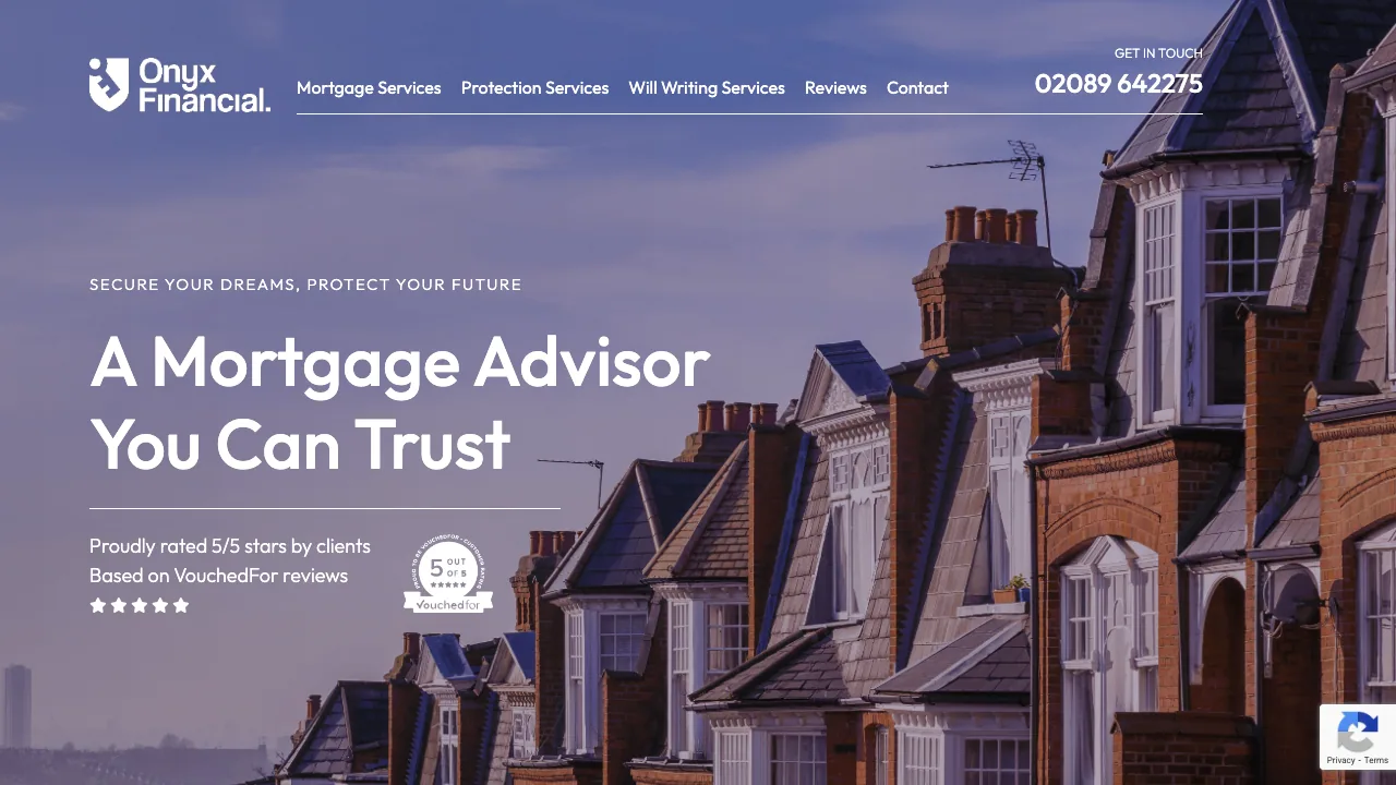 Onyx Financial Ltd - Mortgage & Protection website preview