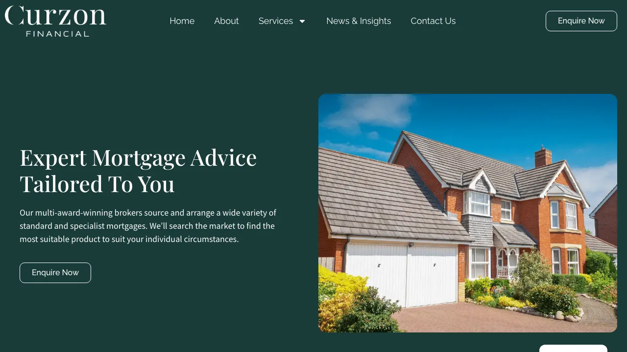 Curzon Financial website preview