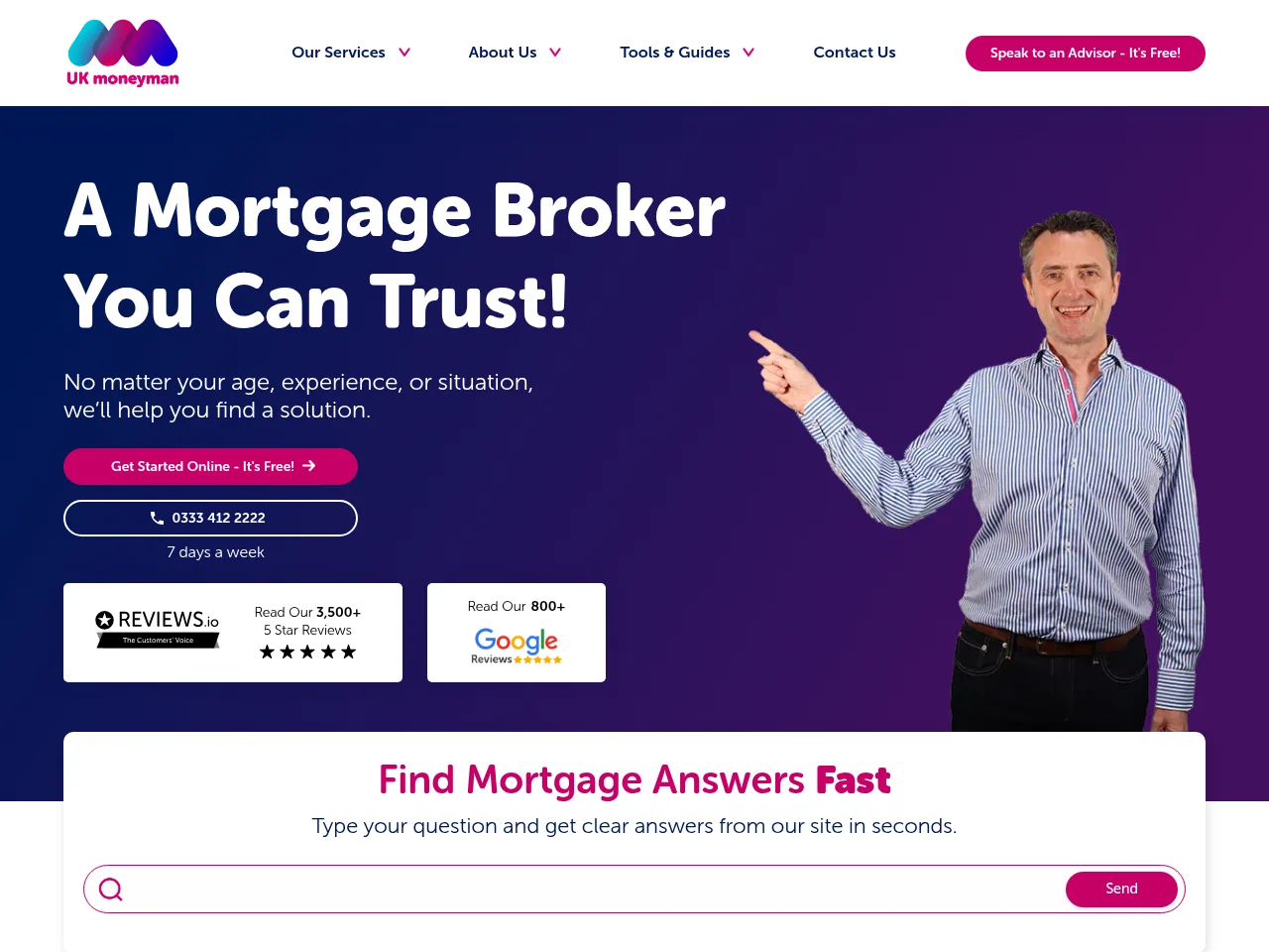 UK Moneyman website preview