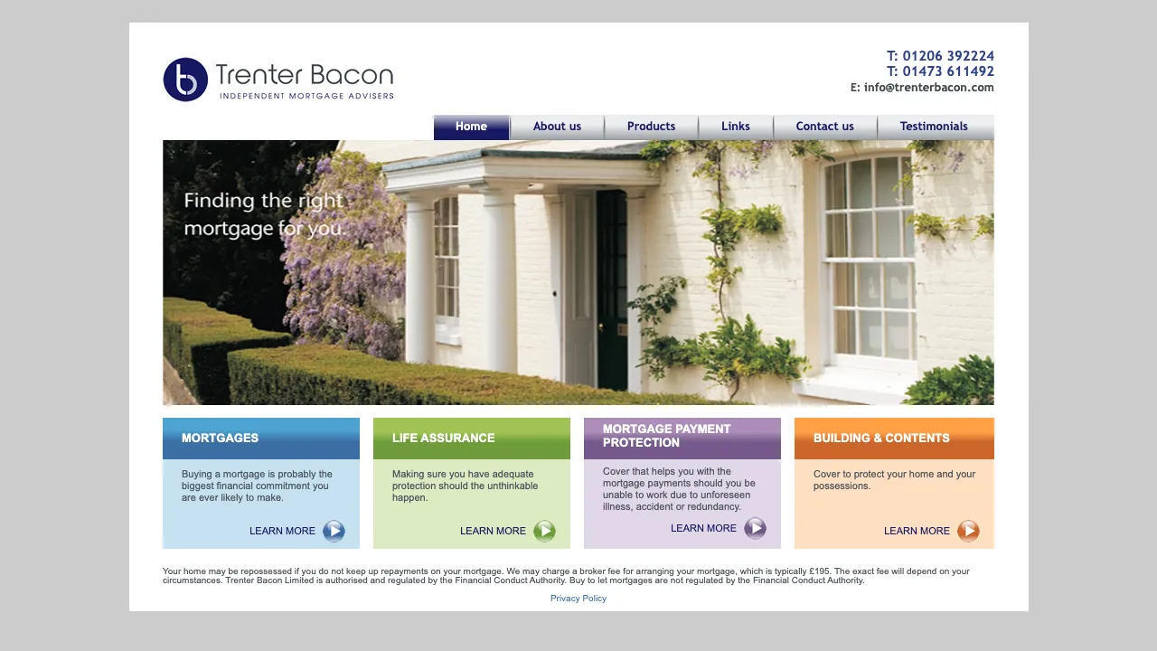 Trenter Bacon Ltd website preview