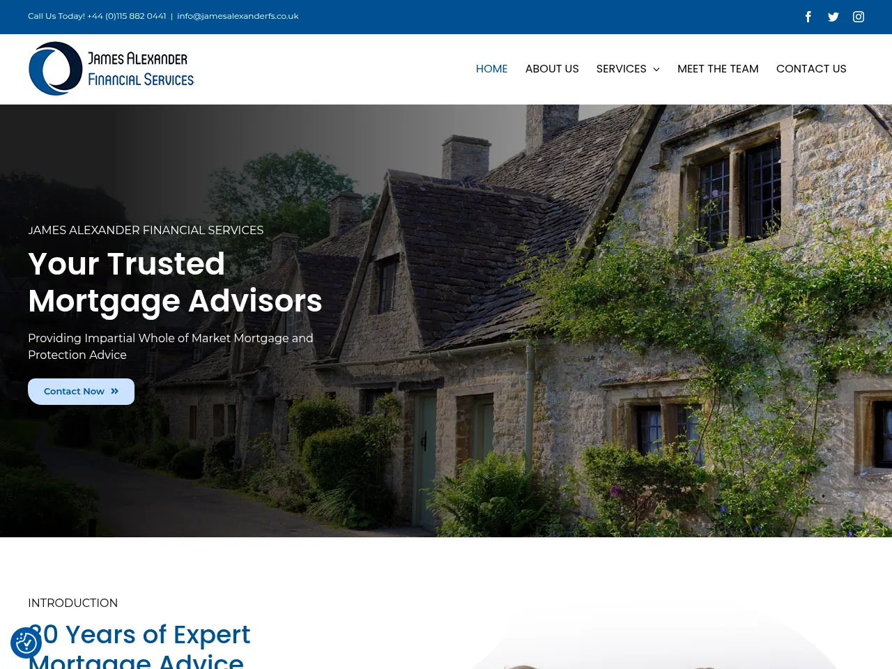 James Alexander Financial Services website preview
