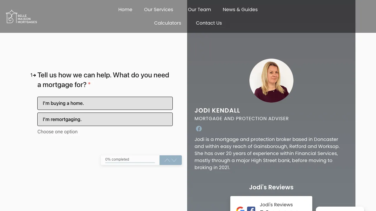 Jodi Kendall | Belle Maison Mortgages website preview