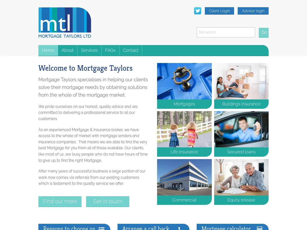 Mortgage Taylors website preview