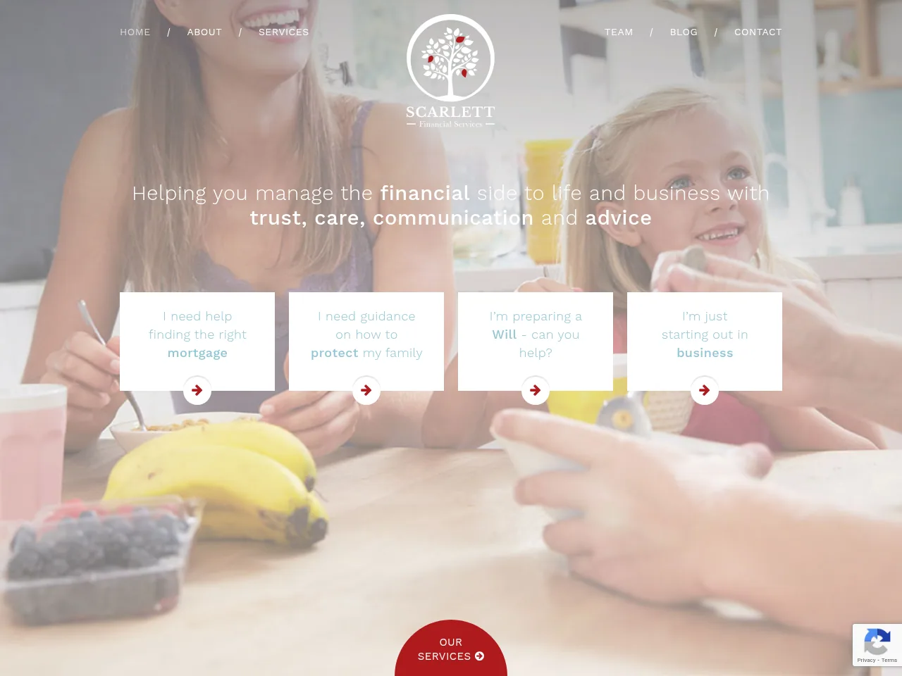 Scarlett Financial Services website preview