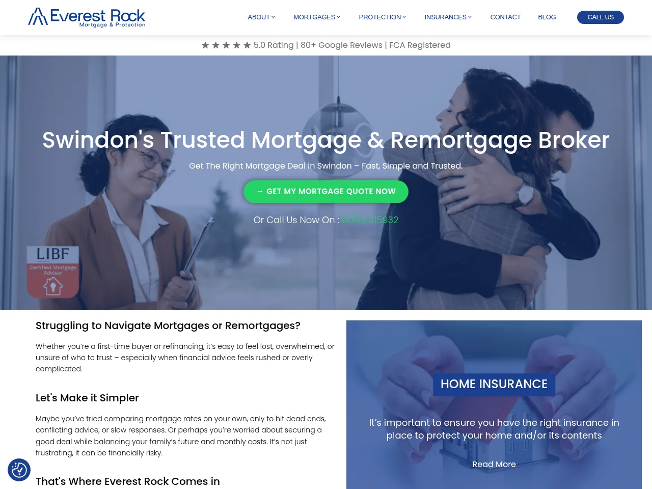 Everest Rock Mortgage and Protection website preview