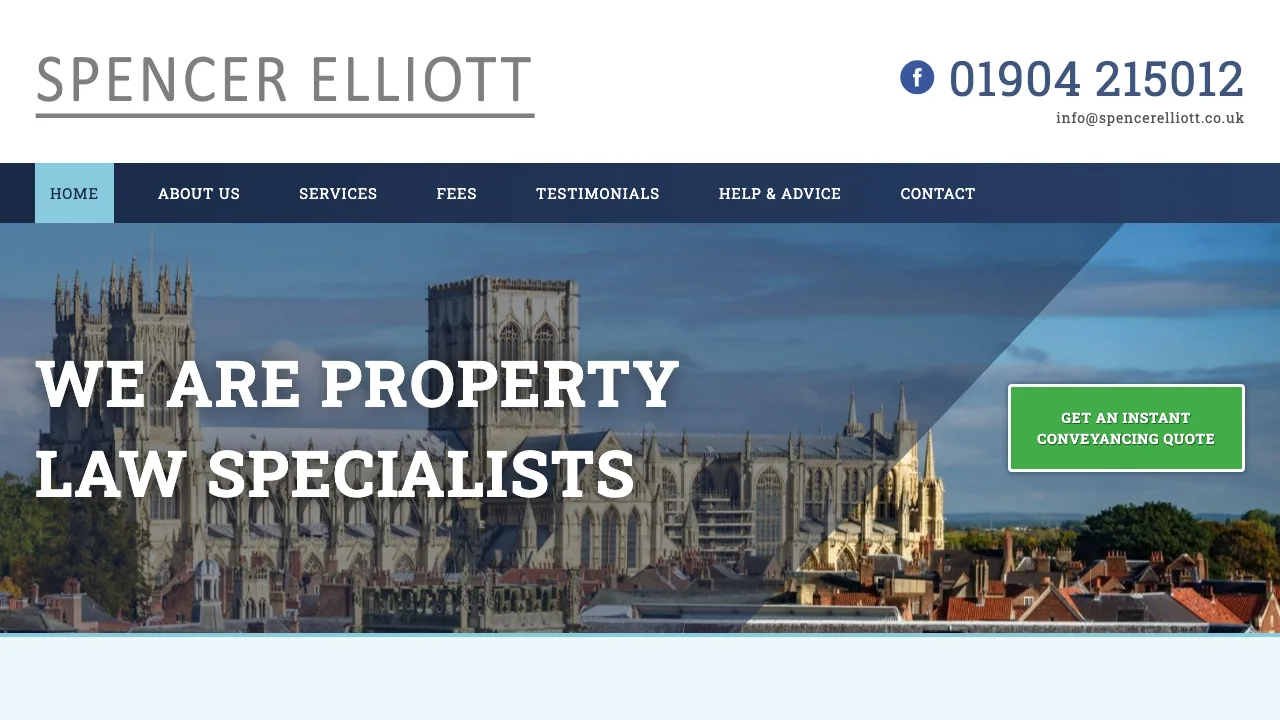 Spencer Elliott Property Lawyers website preview