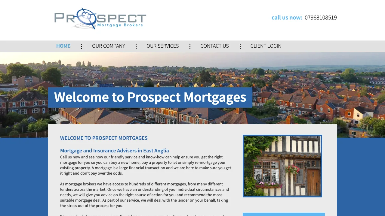 Prospect Mortgage Brokers - Attleborough website preview
