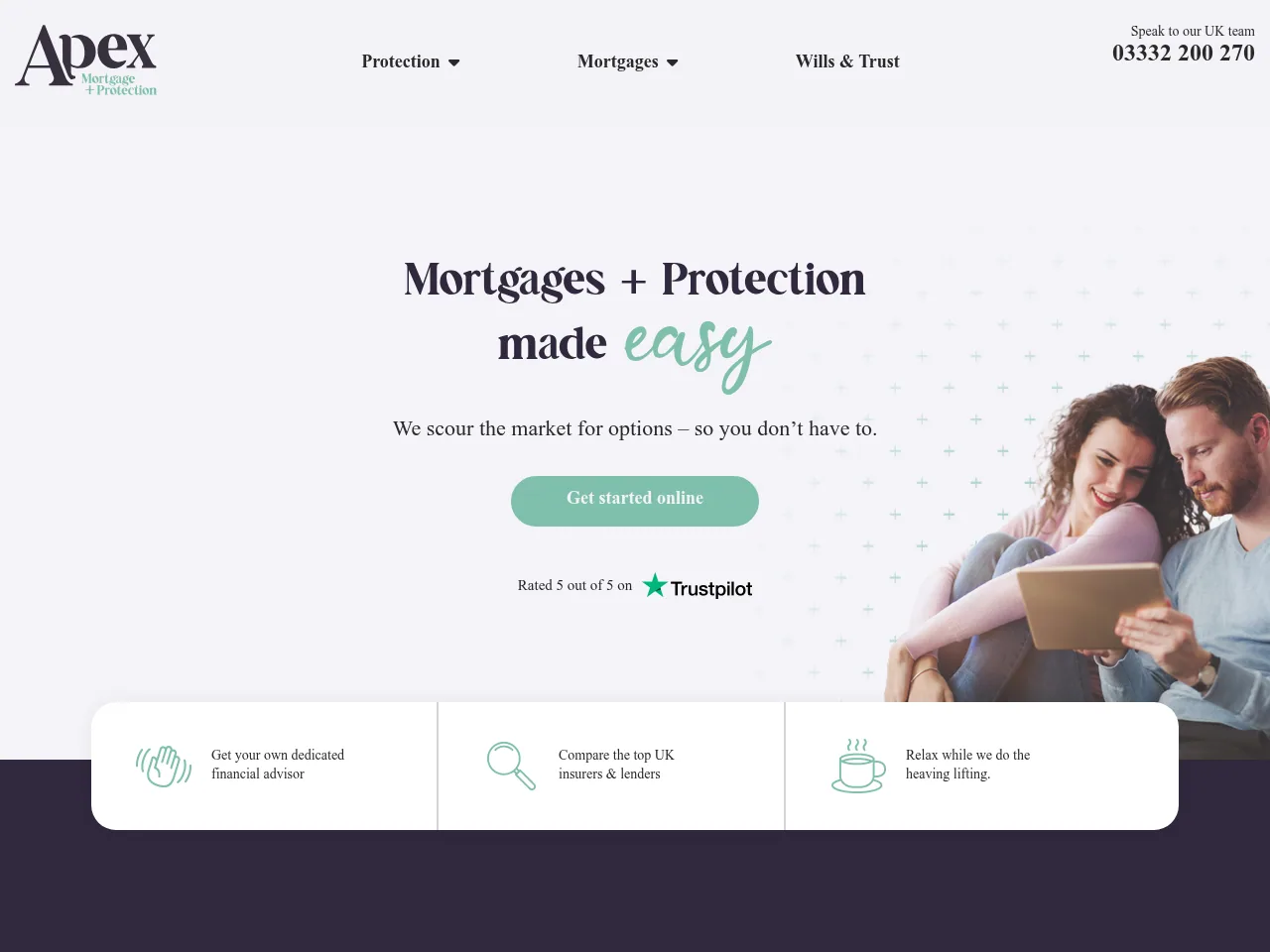 Apex Mortgage & Protection UK website preview