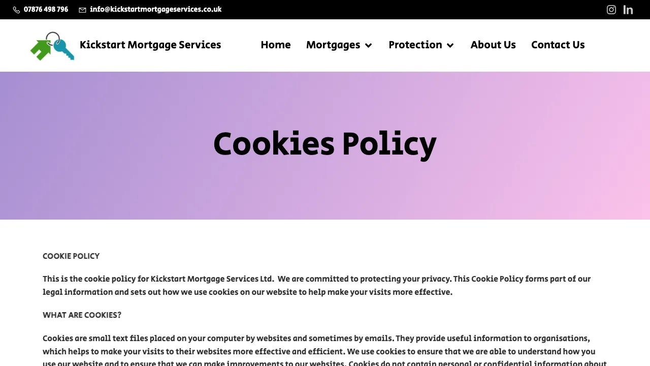 Kickstart Mortgage Services website preview