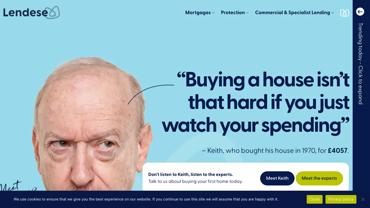 Lendese website preview