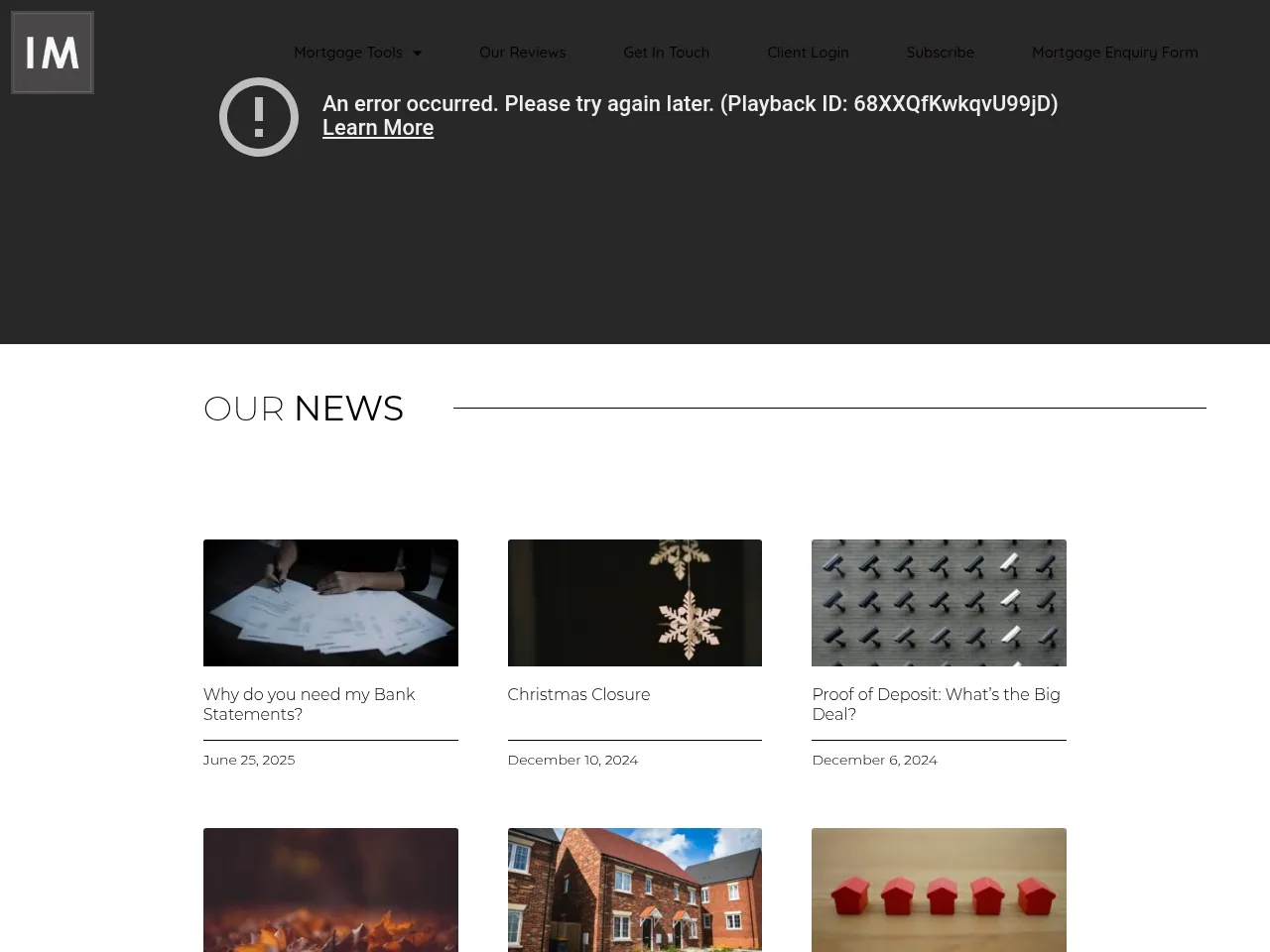 IM Mortgage Consultancy website preview