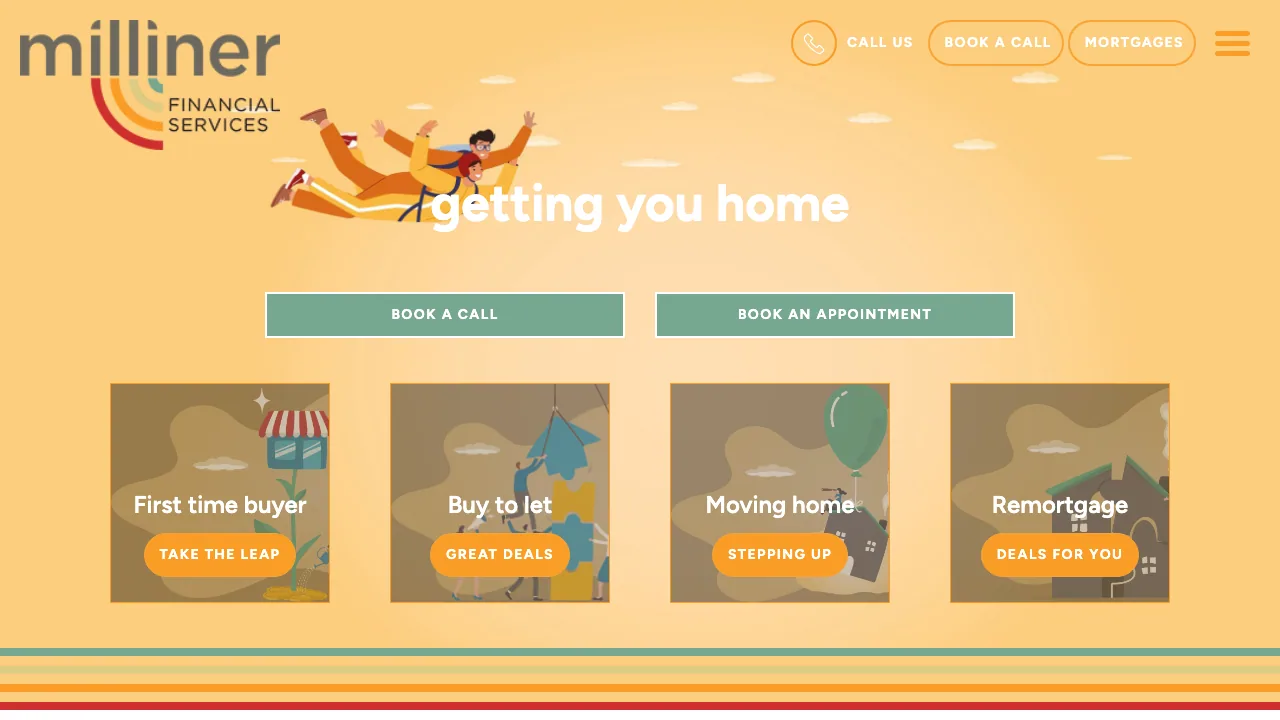 Milliner Financial Services website preview