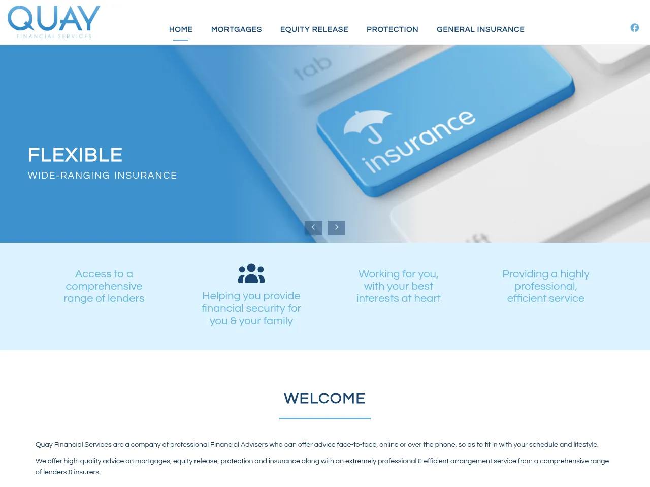 Quay Financial Services website preview