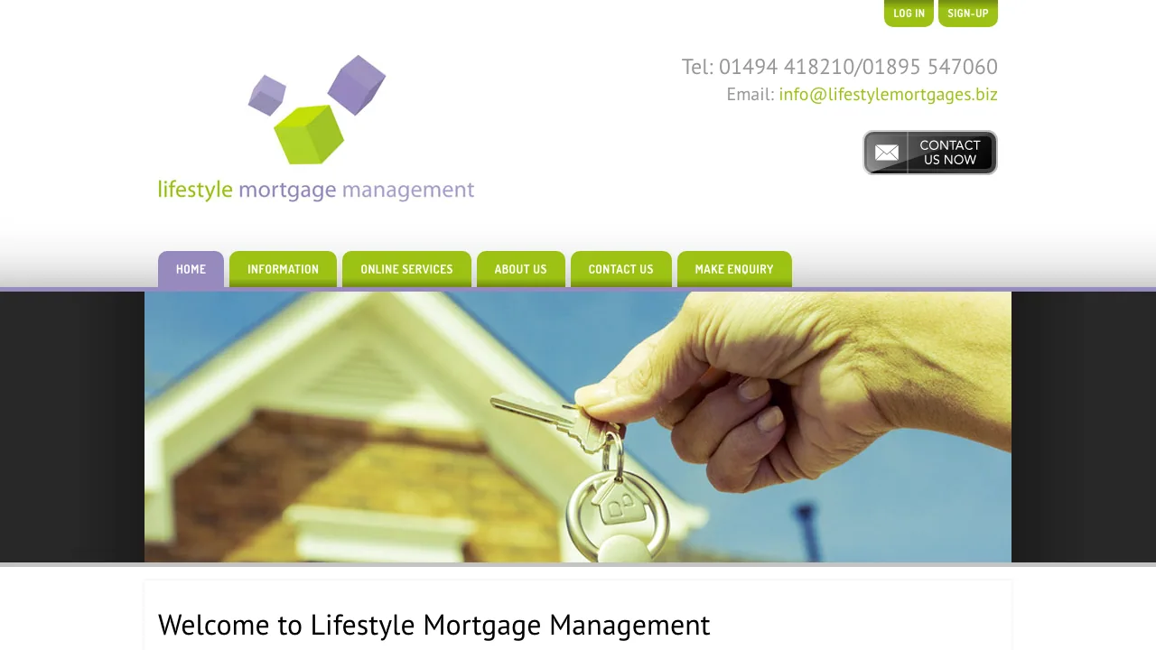 Lifestyle Mortgage Management website preview