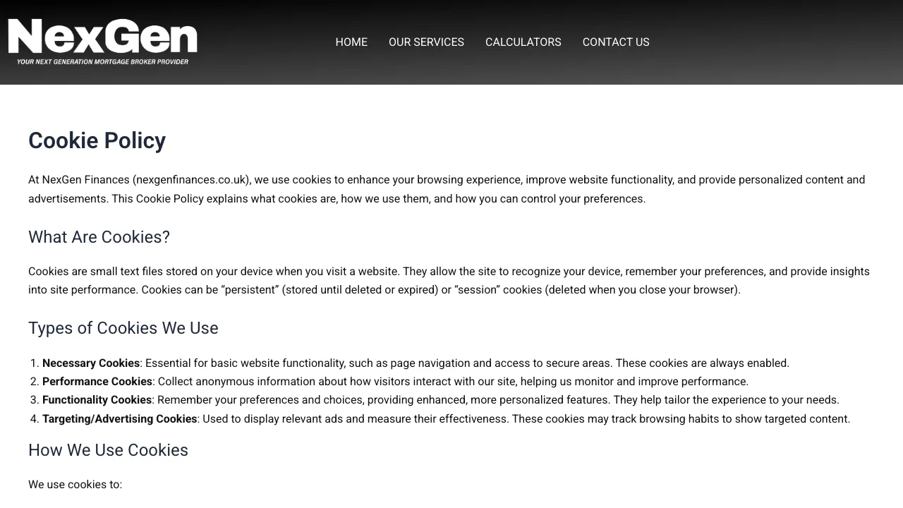 Stoke on Trent Mortgages website preview