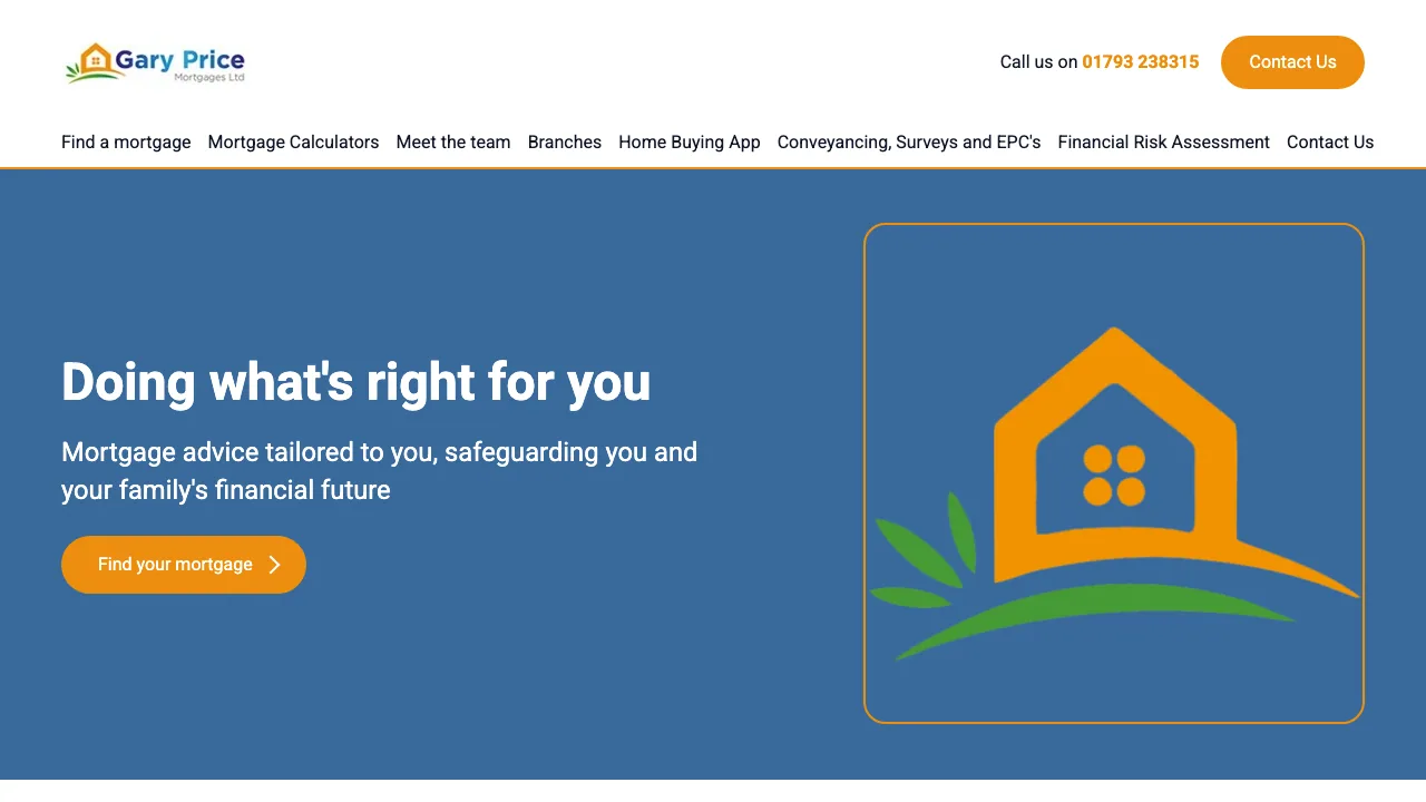 Gary Price Mortgages website preview
